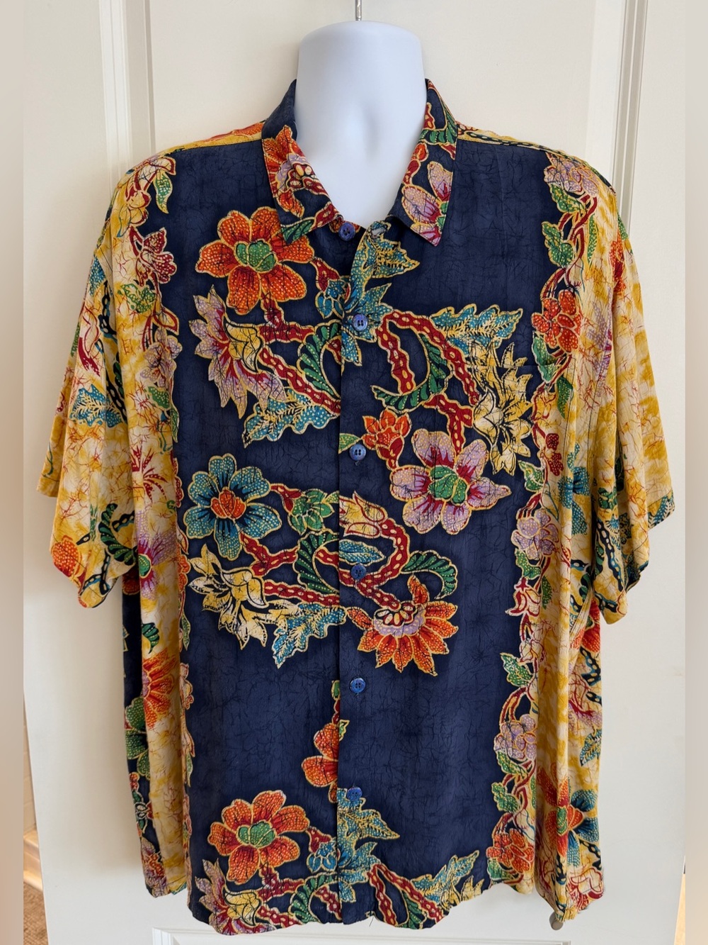 Jams World Men’s Hawaiian Aloha Short Sleeve Shirt, XXL, “Java”, Great Cond.